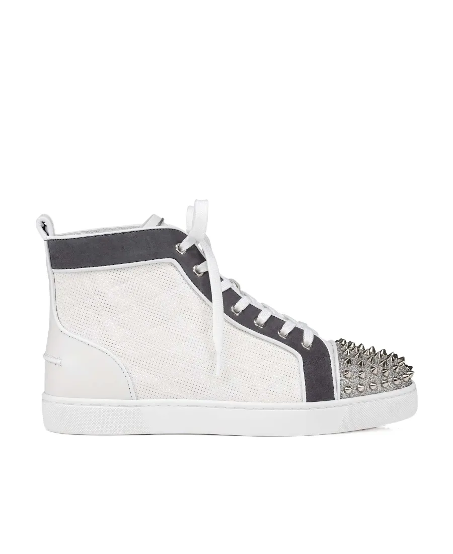 Lou Spikes High-Top Leather Sneakers