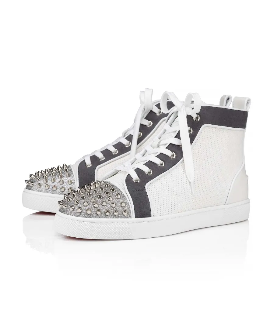 Lou Spikes High-Top Leather Sneakers
