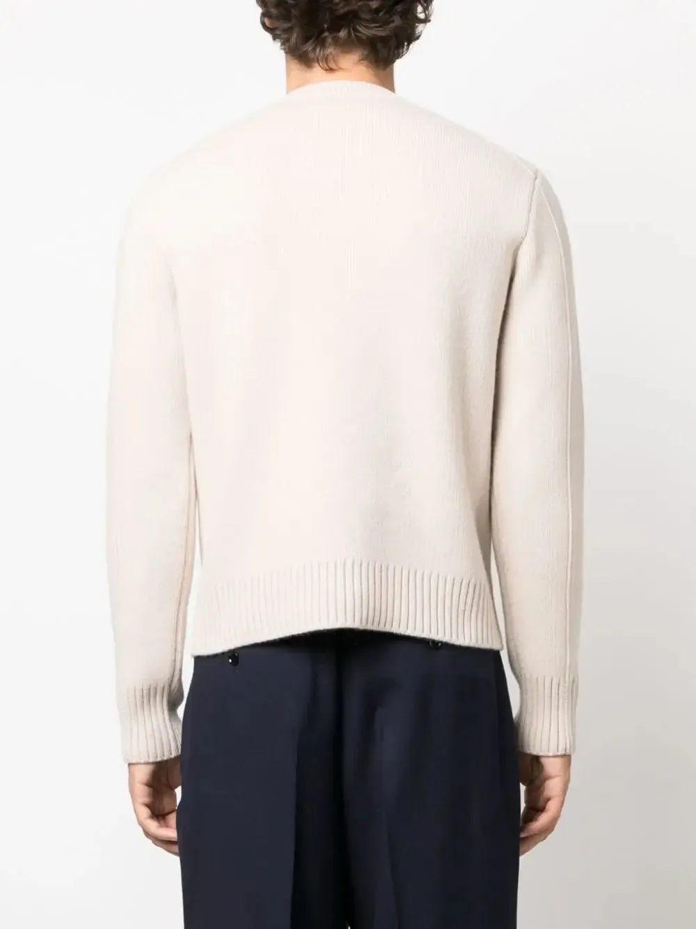 Round-Neck And Long-Sleeved Sweater