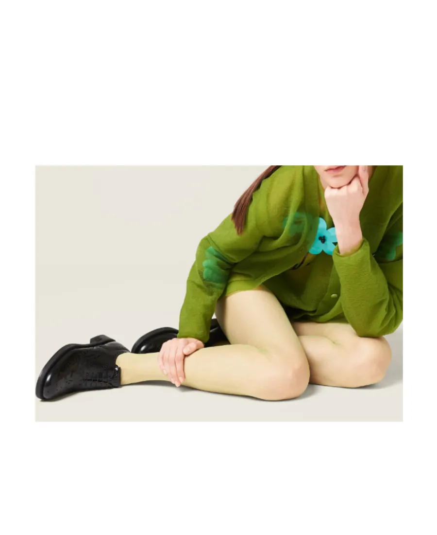 Church's X Miu Miu Brushed Leather Oxford Brogue Shoes