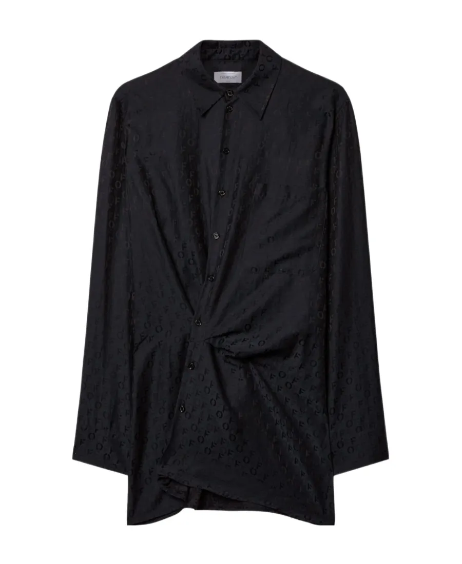 Off-White Monogram Jacquard Twisted Mini Dress