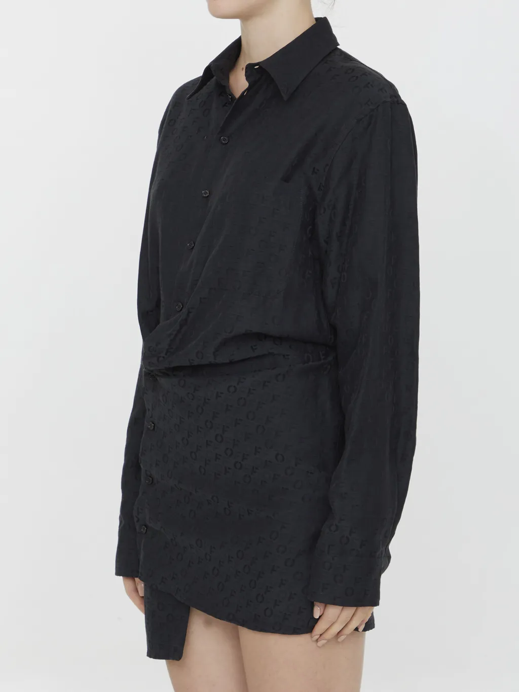 Off-White Monogram Jacquard Twisted Mini Dress