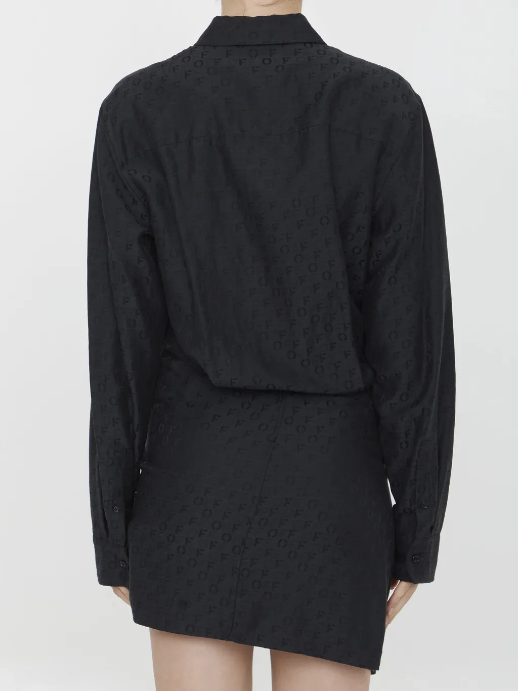 Off-White Monogram Jacquard Twisted Mini Dress