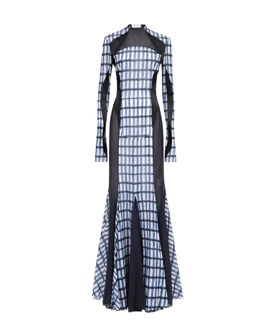 Geometric-Print Maxi Dress