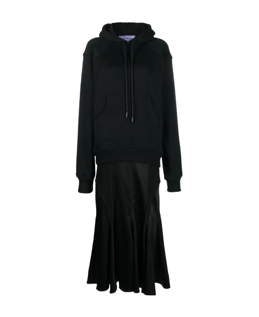 Logo-Embroidered Hoodie Dress