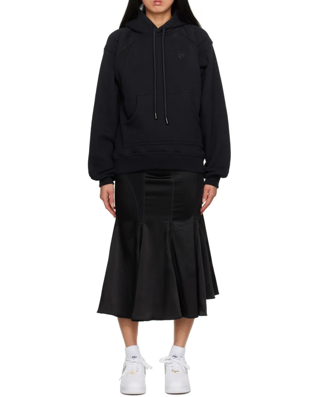 Logo-Embroidered Hoodie Dress