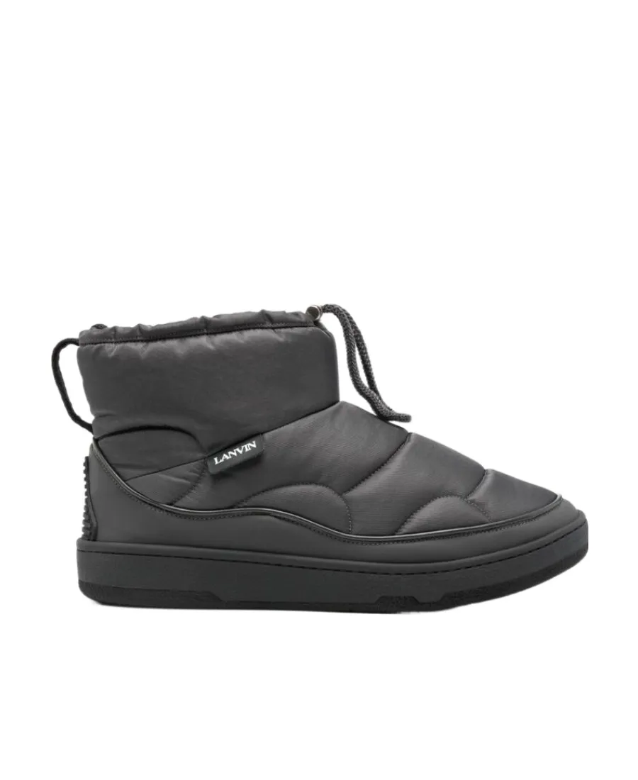 Lanvin Quilted Padded Drawstring Ankle Boots