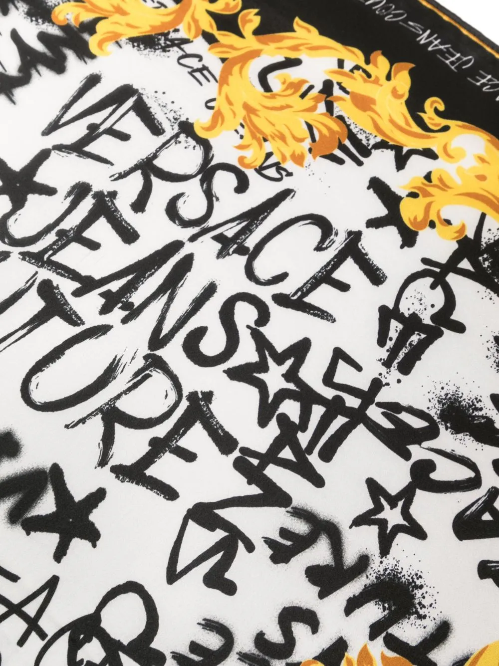 Logo-Print Silk Scarf