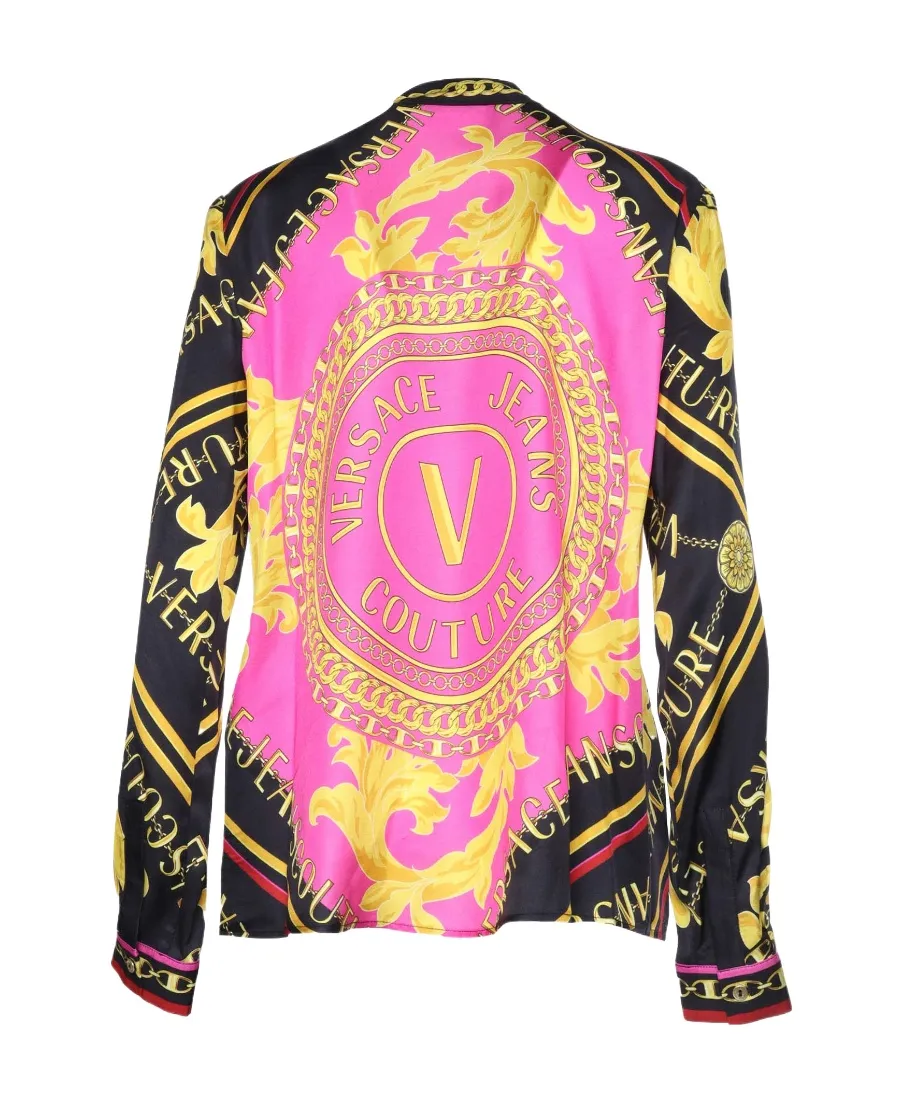 Versace Jeans Couture Logo Couture-Print Straight Hem Shirt