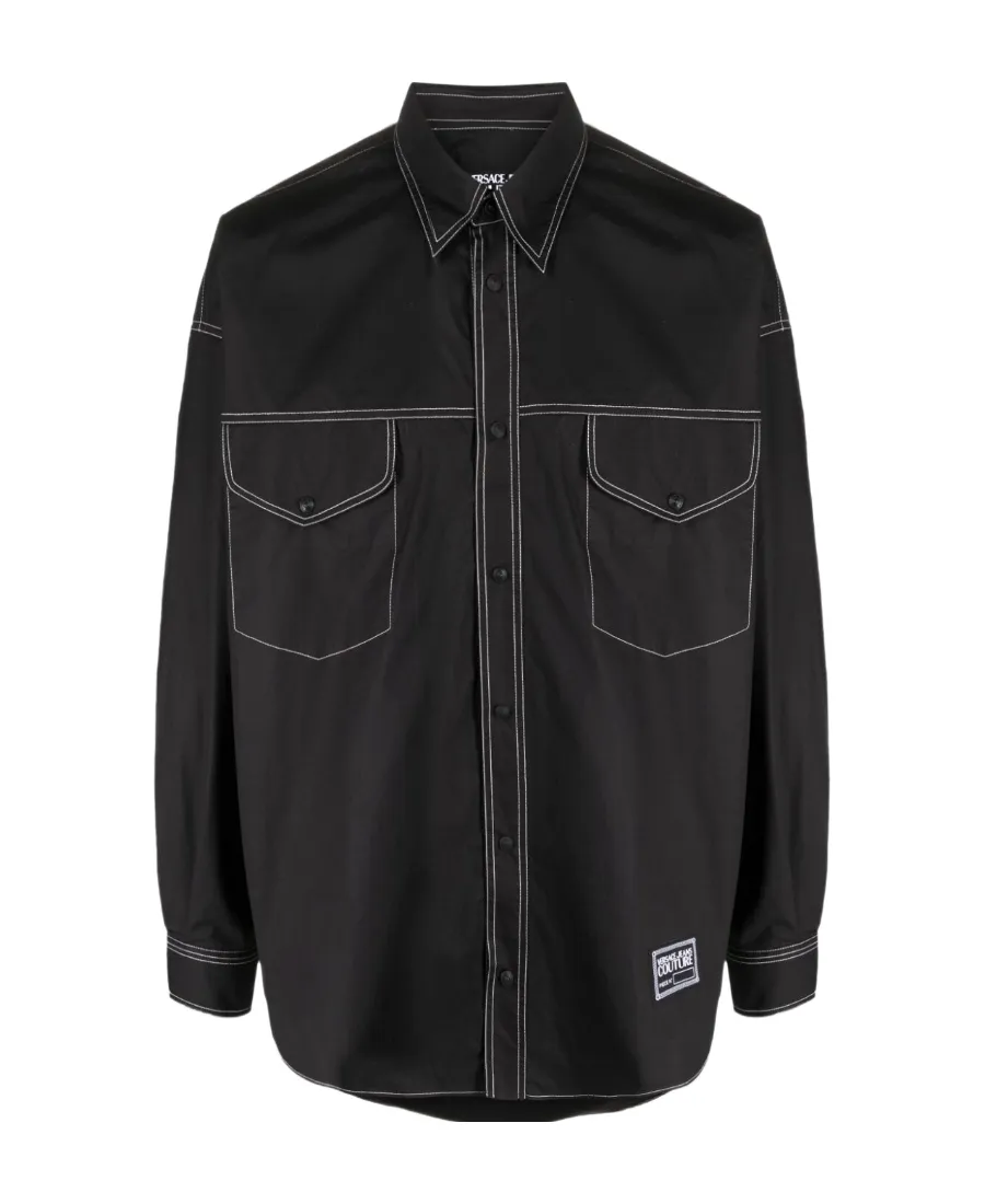 Logo-Patch Cotton Shirt