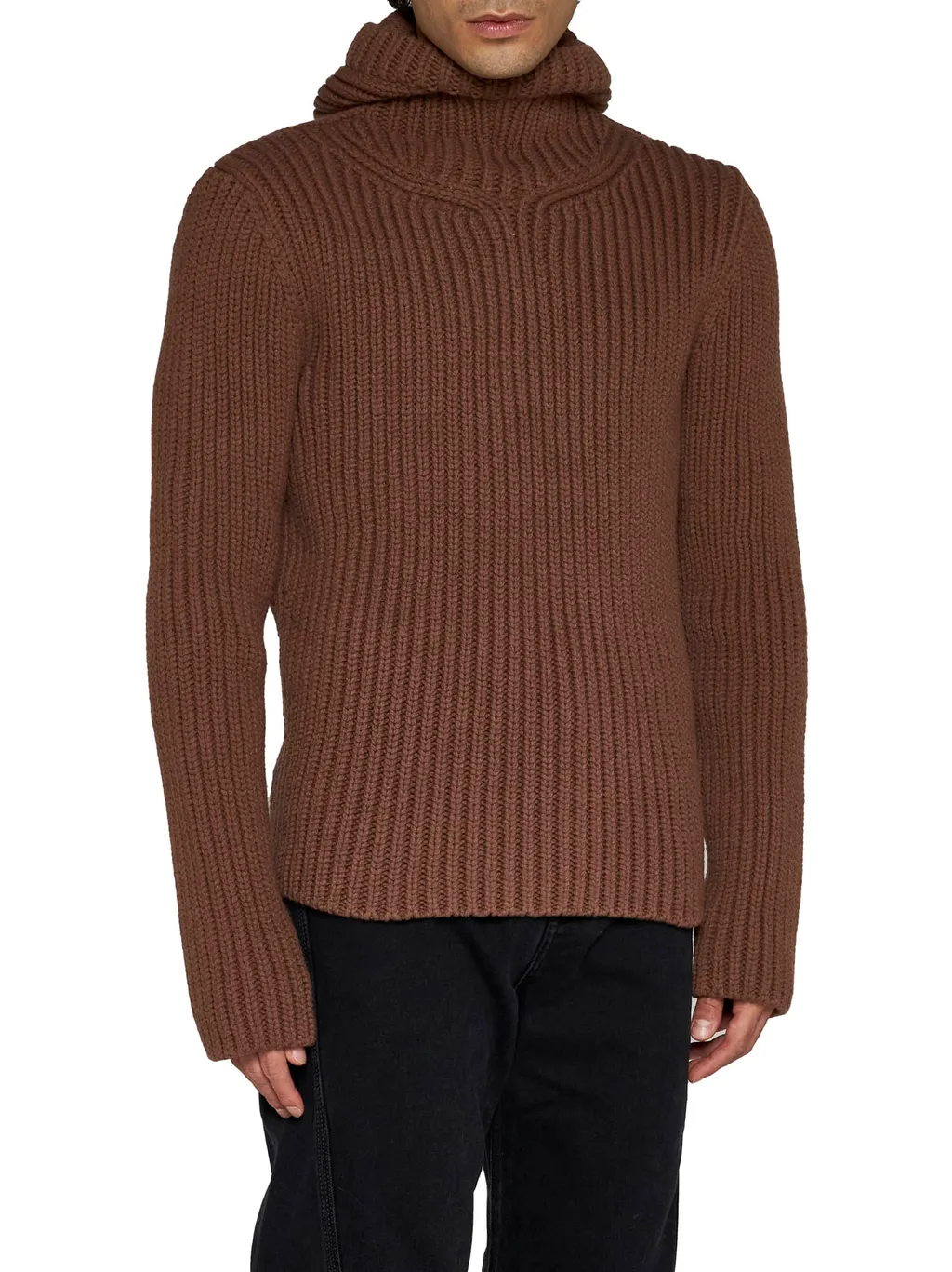 Lanvin Long Sleeved Hooded Knitted Jumper