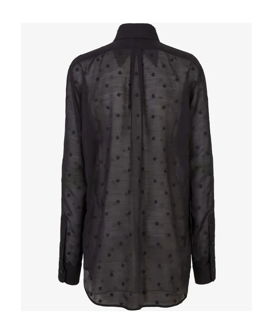 Fendi All-Over Ff Logo Embroidered Buttoned Shirt