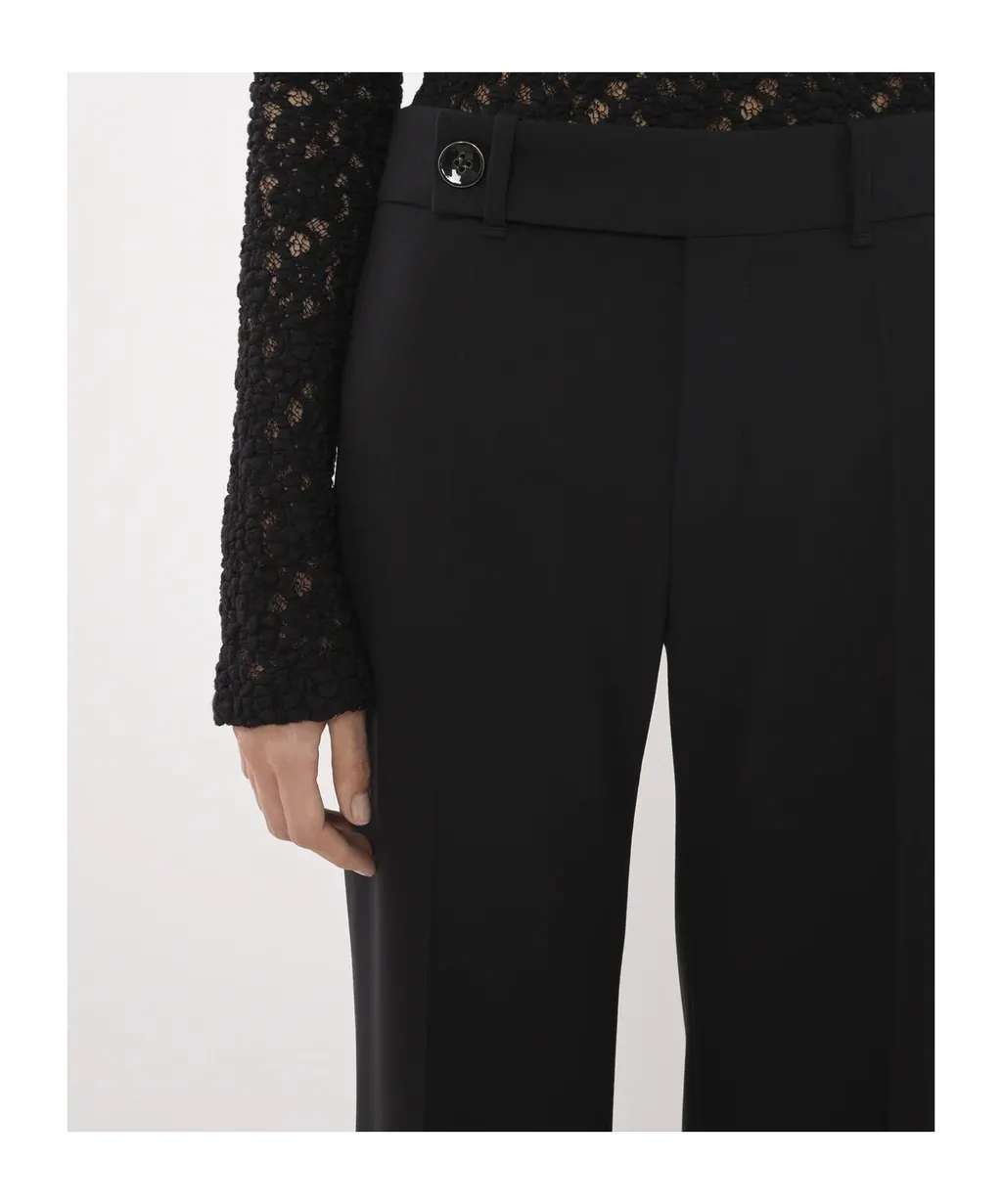Pleat-Detailing High-Waist Trousers