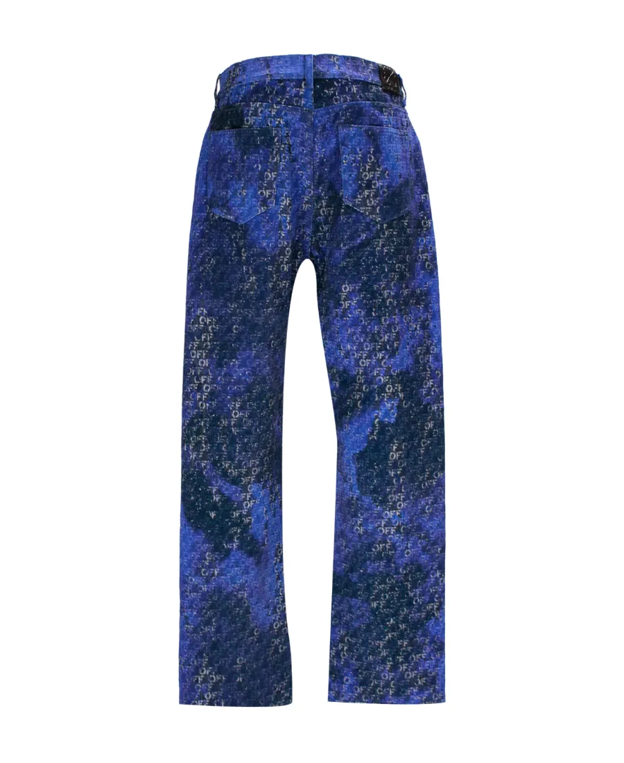 Logo-Jacquard Straight Jeans