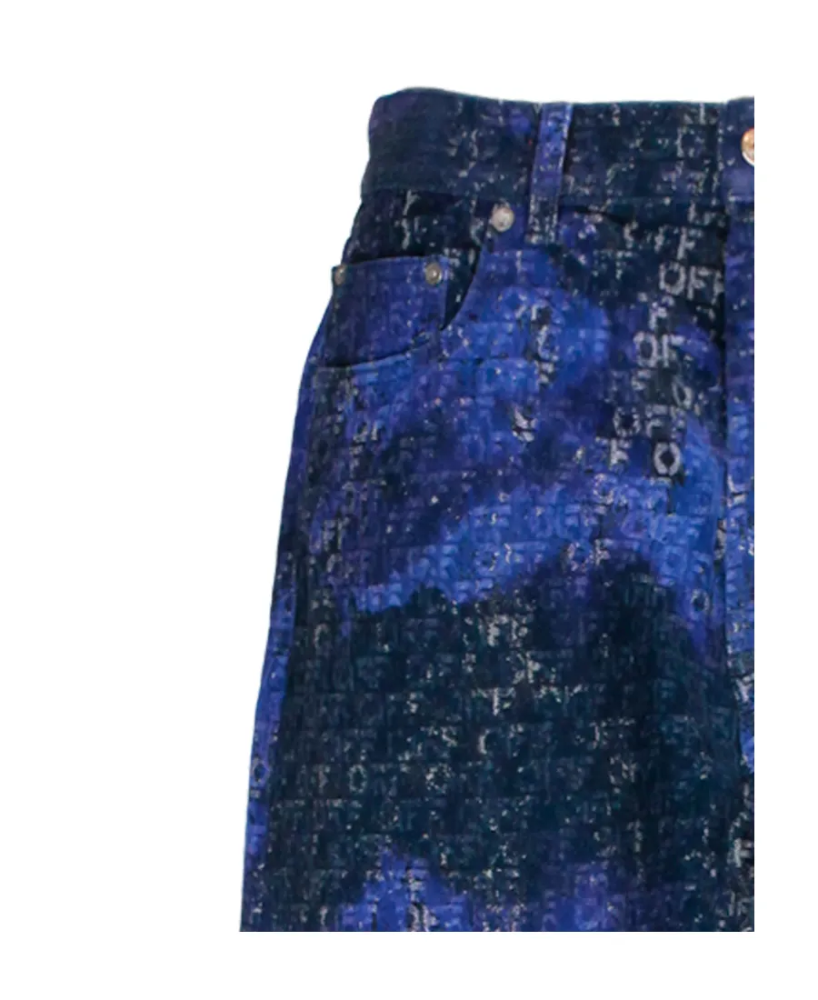 Logo-Jacquard Straight Jeans