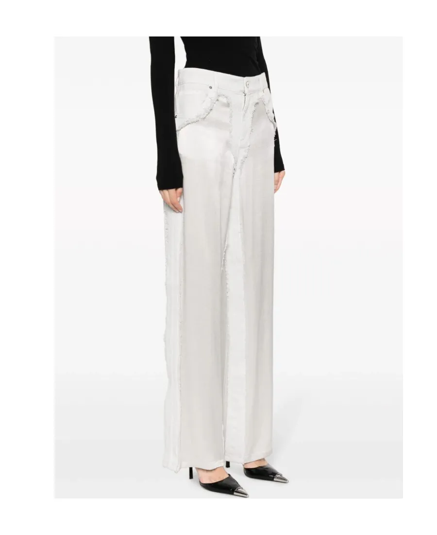 Blumarine Frayed-Edge Jeans