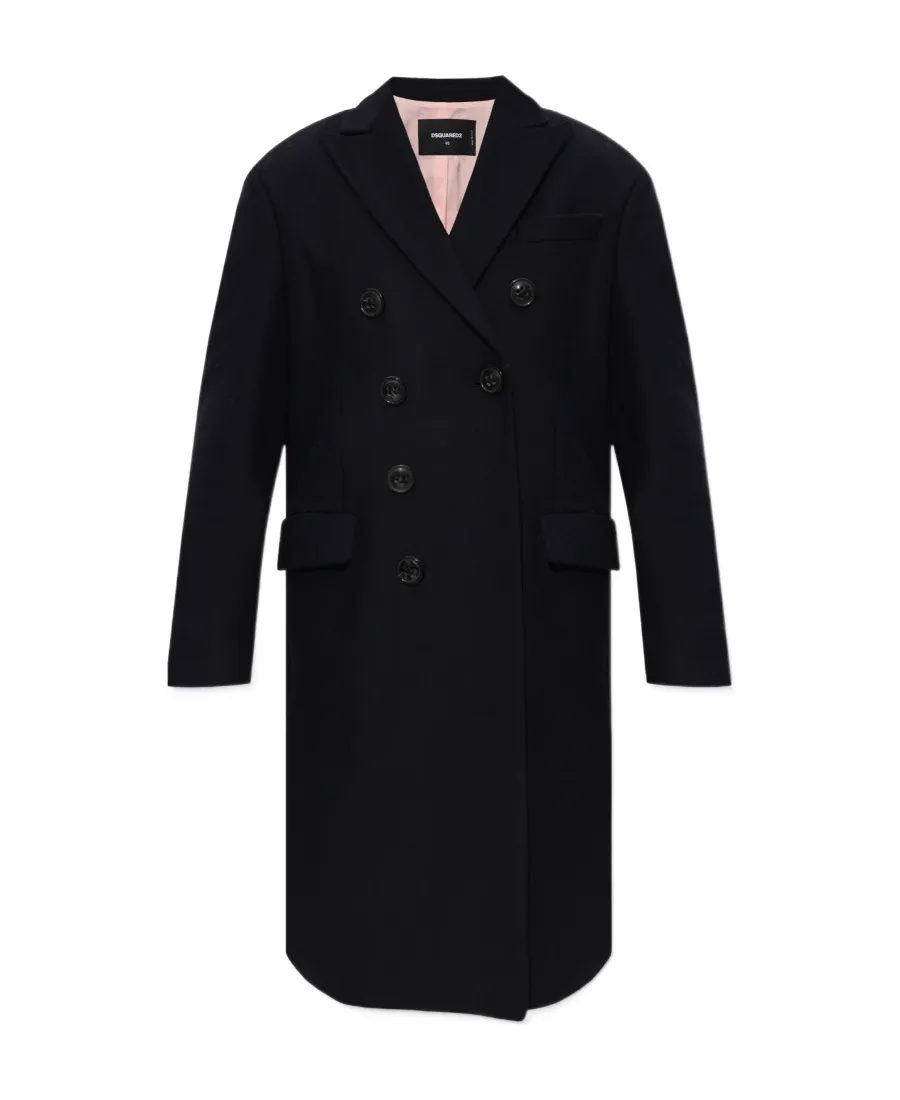 Double-Breasted Virgin Wool Coat