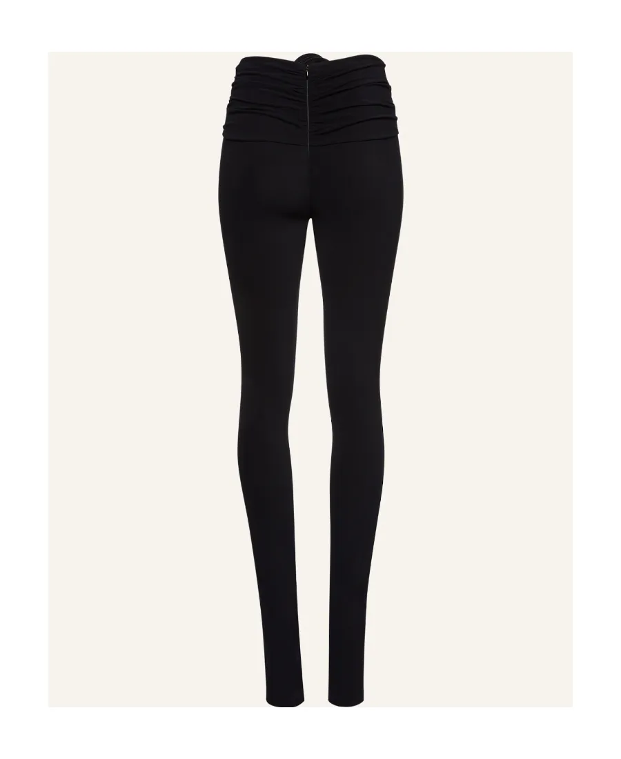 Magda Butrym Floral-Appliqu Ruched Leggings