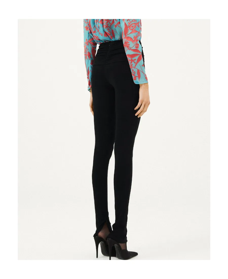 Magda Butrym Floral-Appliqu Ruched Leggings