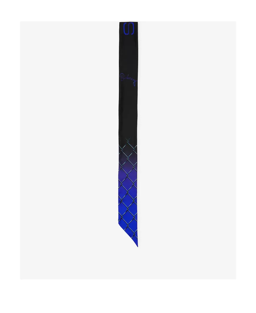 Logo-Print Silk Scarf
