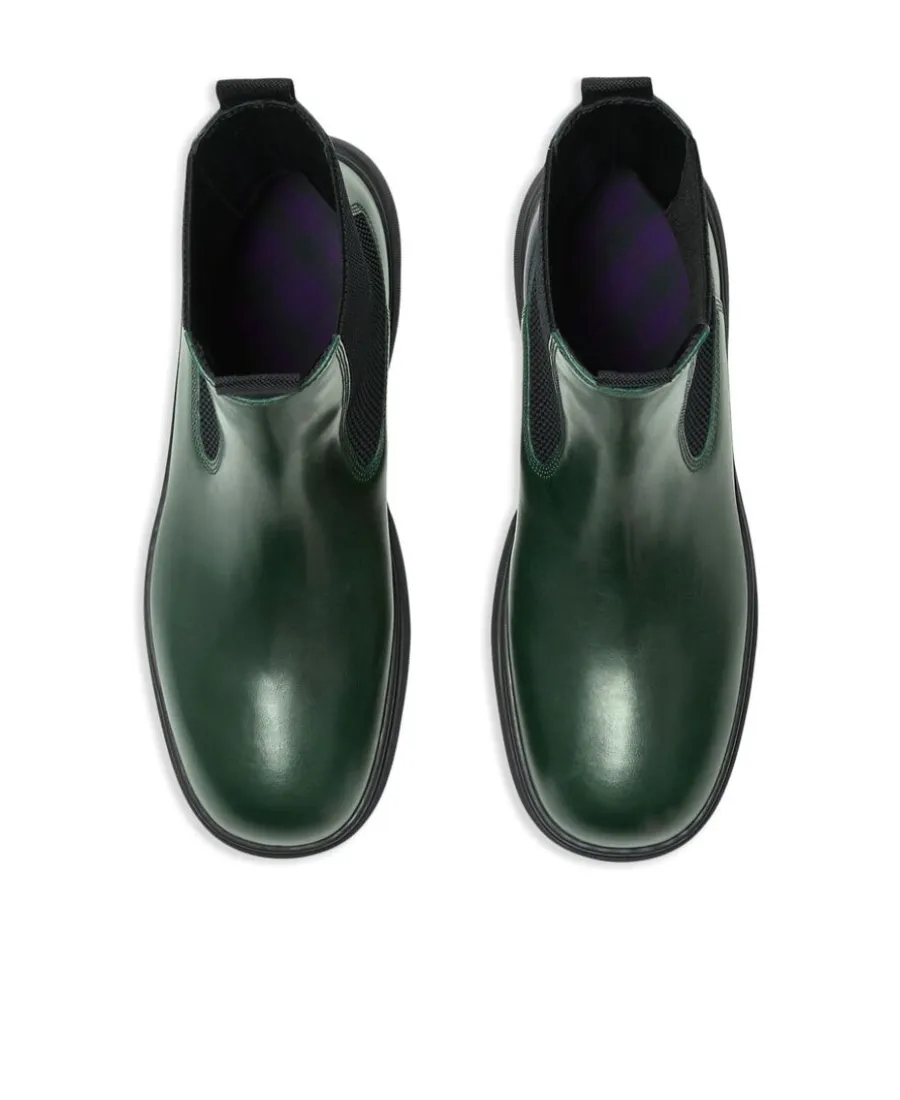 Round-Toe Leather Boots