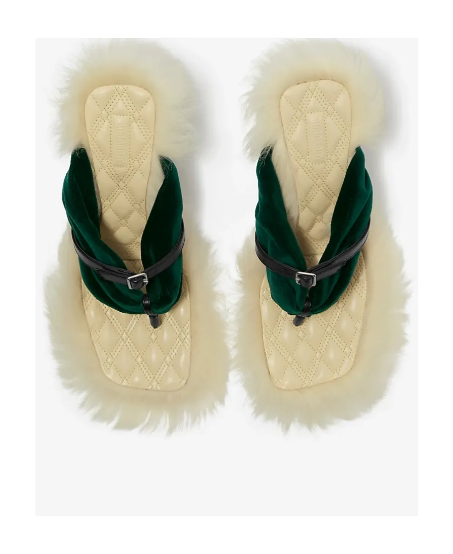 Step Post 75Mm Leather Sandals