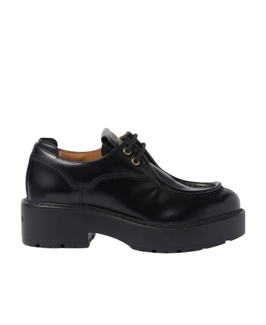 Miu Miu Lace-Up Flat Shoes