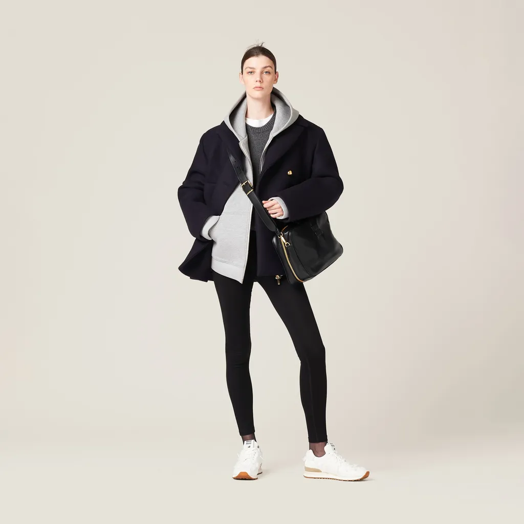 Double-Breasted Cloth Peacoat Jacket
