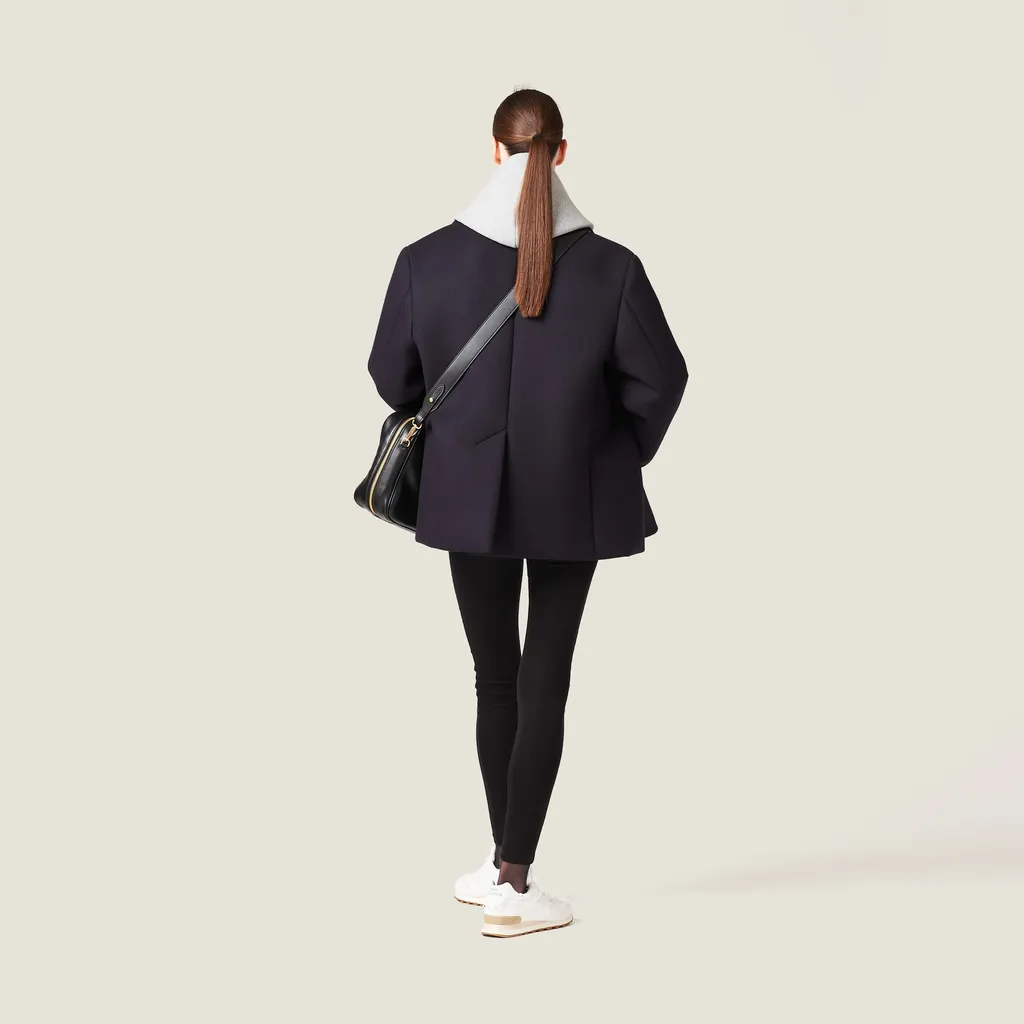Double-Breasted Cloth Peacoat Jacket