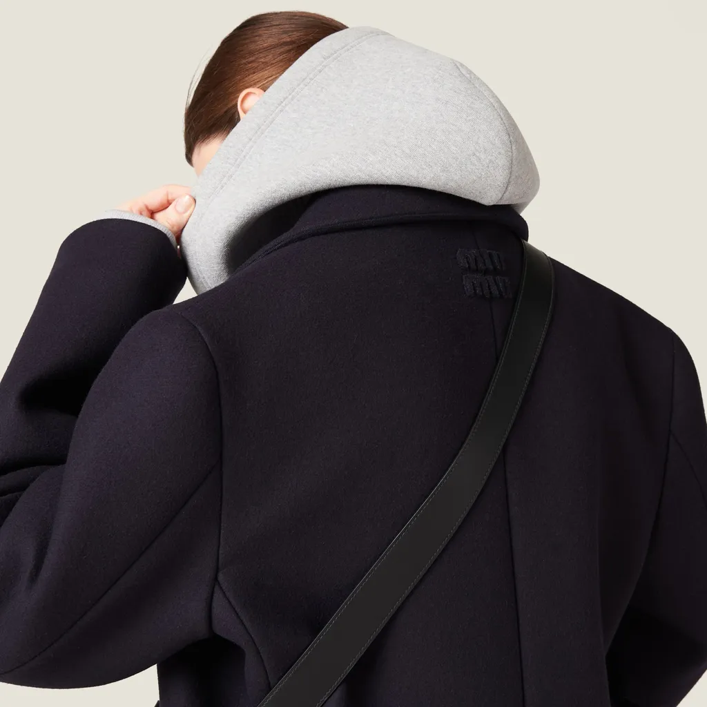 Double-Breasted Cloth Peacoat Jacket