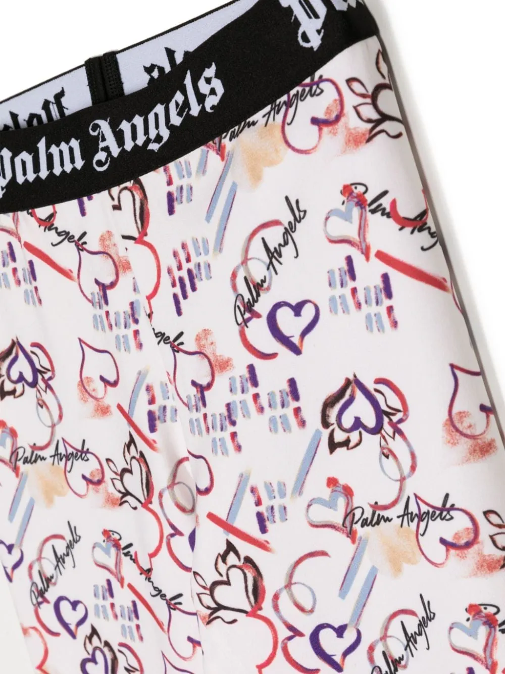 Logo-Waistband Graphic-Print Leggings