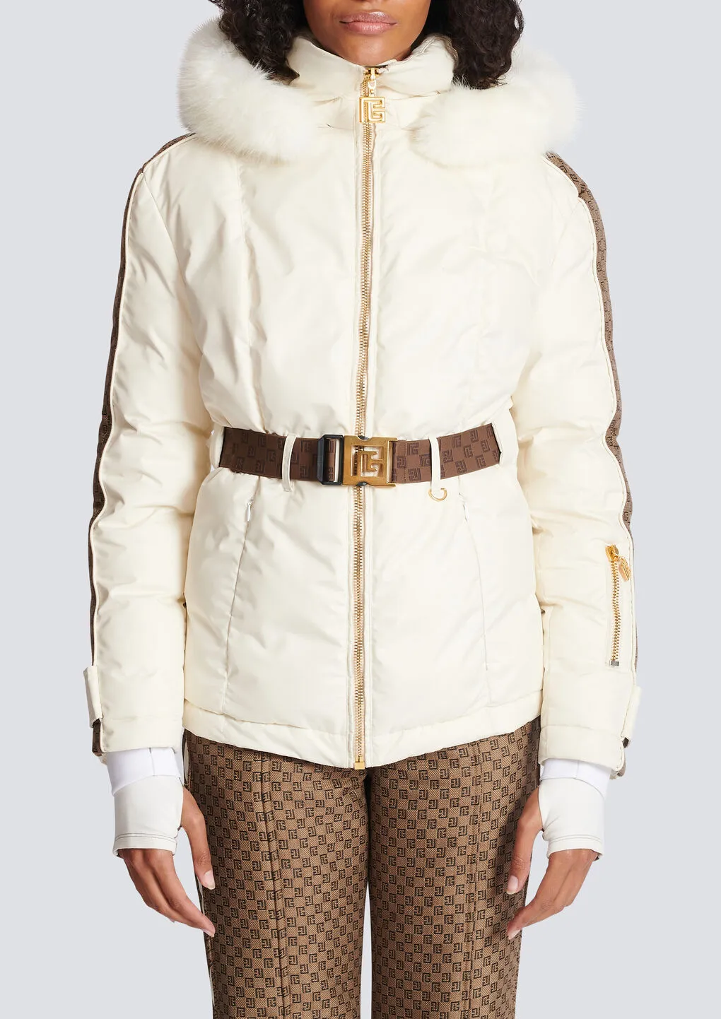 Balmain Belted Pb Down Jacket