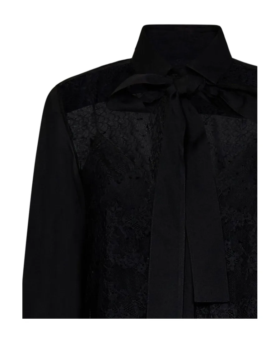 Elie Saab Pussy-Bow Straight Hem Blouse