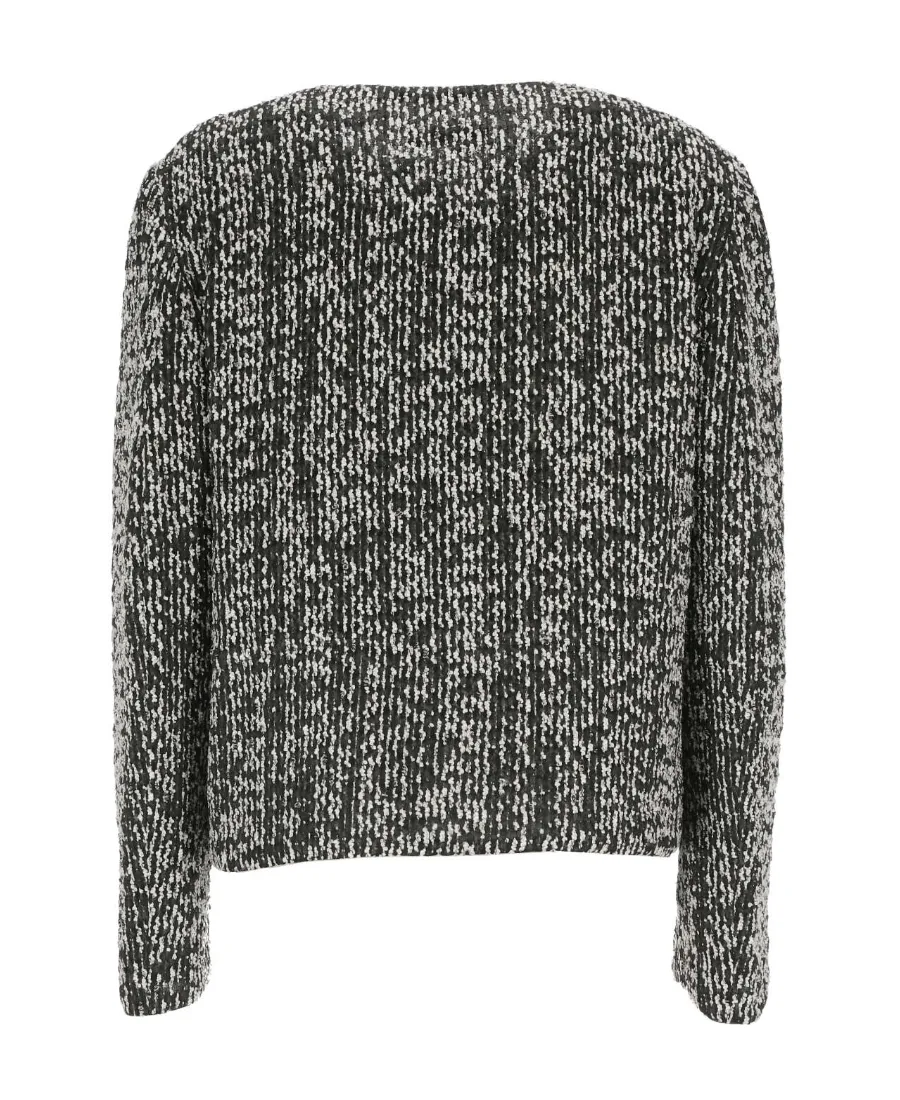 Lanvin Straight Hem Cropped Tweed Jacket