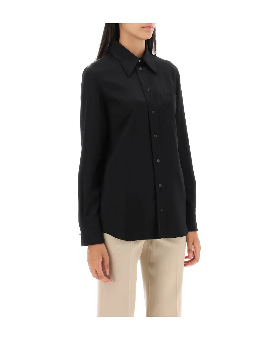 Lanvin Long Sleeved Buttoned Satin Shirt
