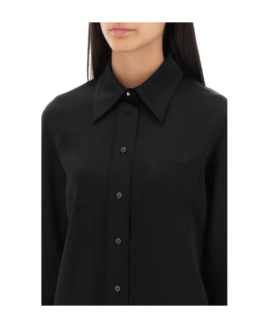 Lanvin Long Sleeved Buttoned Satin Shirt