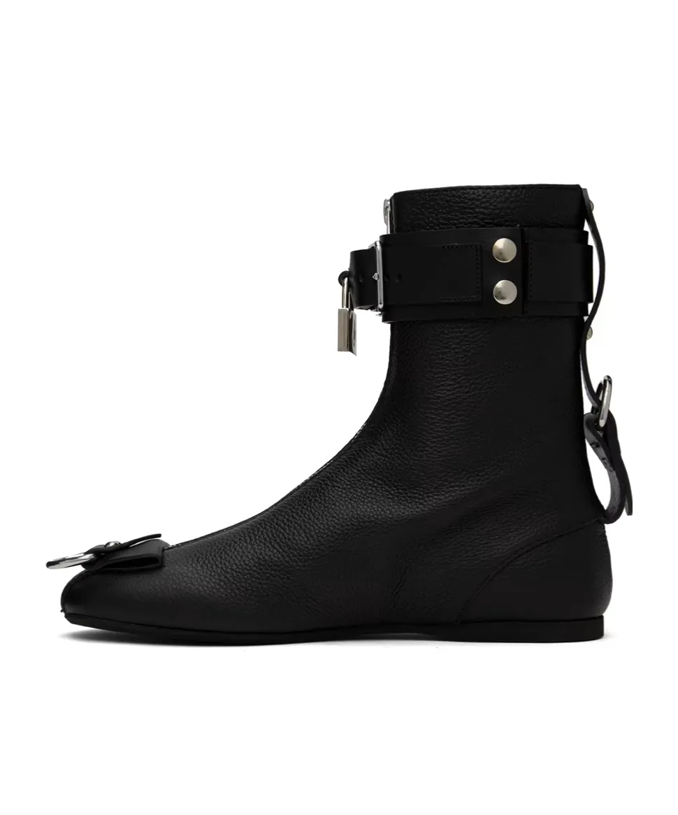 Padlock Zipper Boots