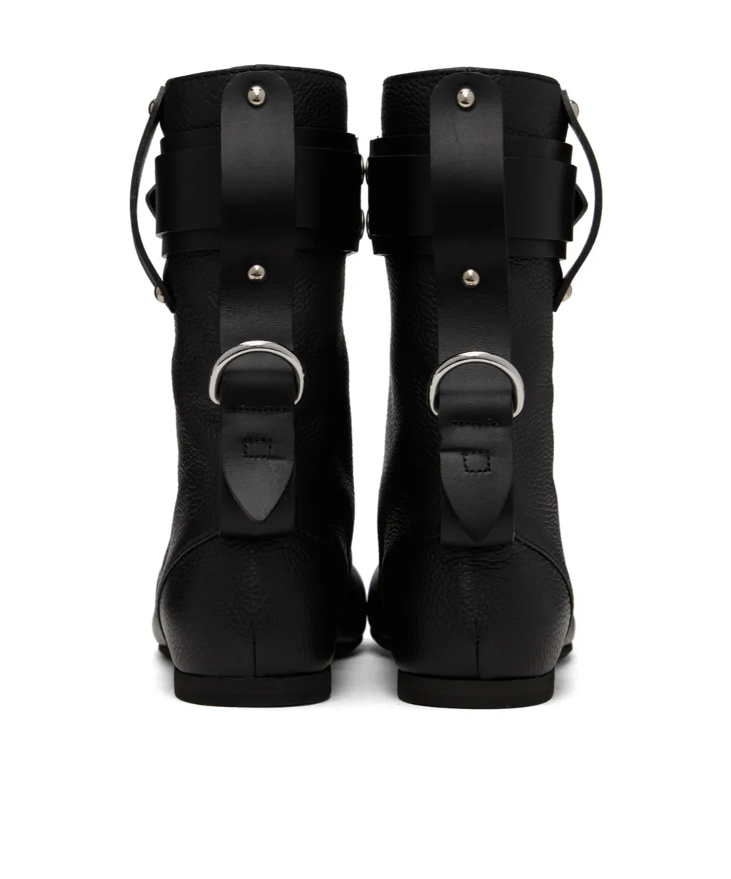 Padlock Zipper Boots