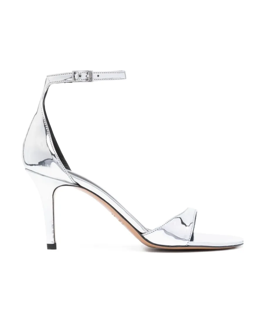 90Mm Metallic-Effect Leather Sandals