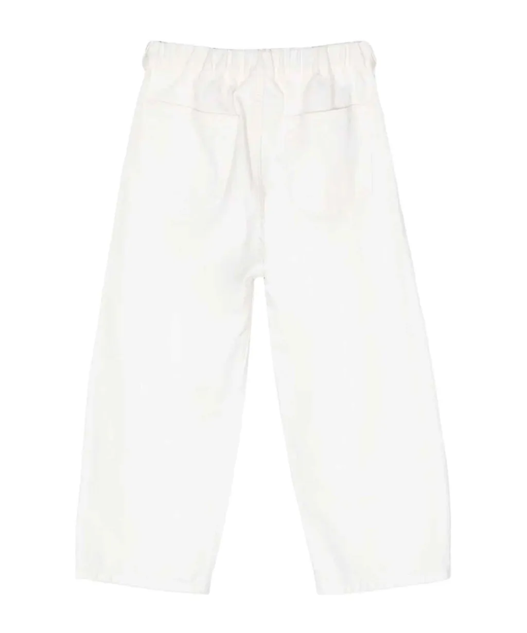 Mm6 Maison Margiela Kids Logo Embroidered Straight Leg Jeans
