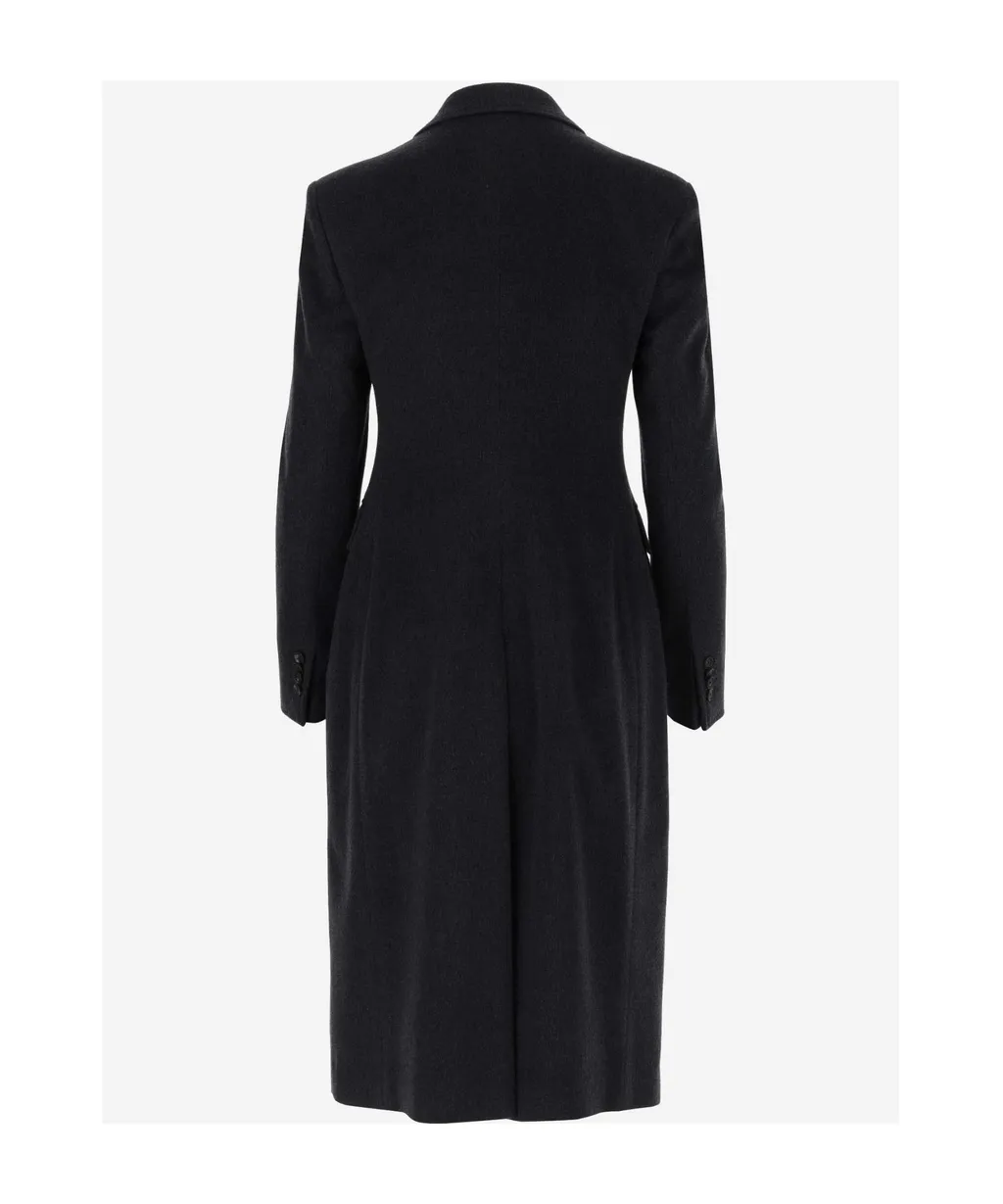 Double-Breasted Notched Coat