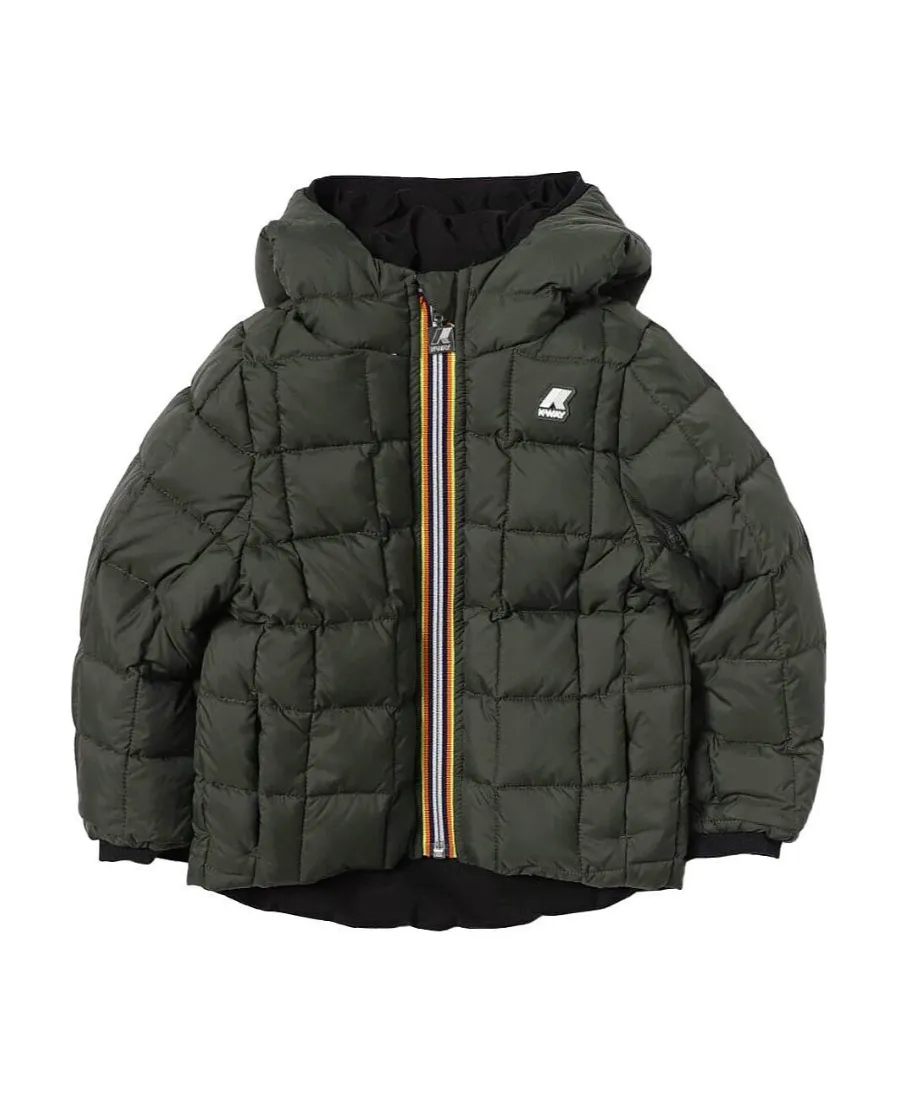 Long-Sleeved Hooded Down Jacket