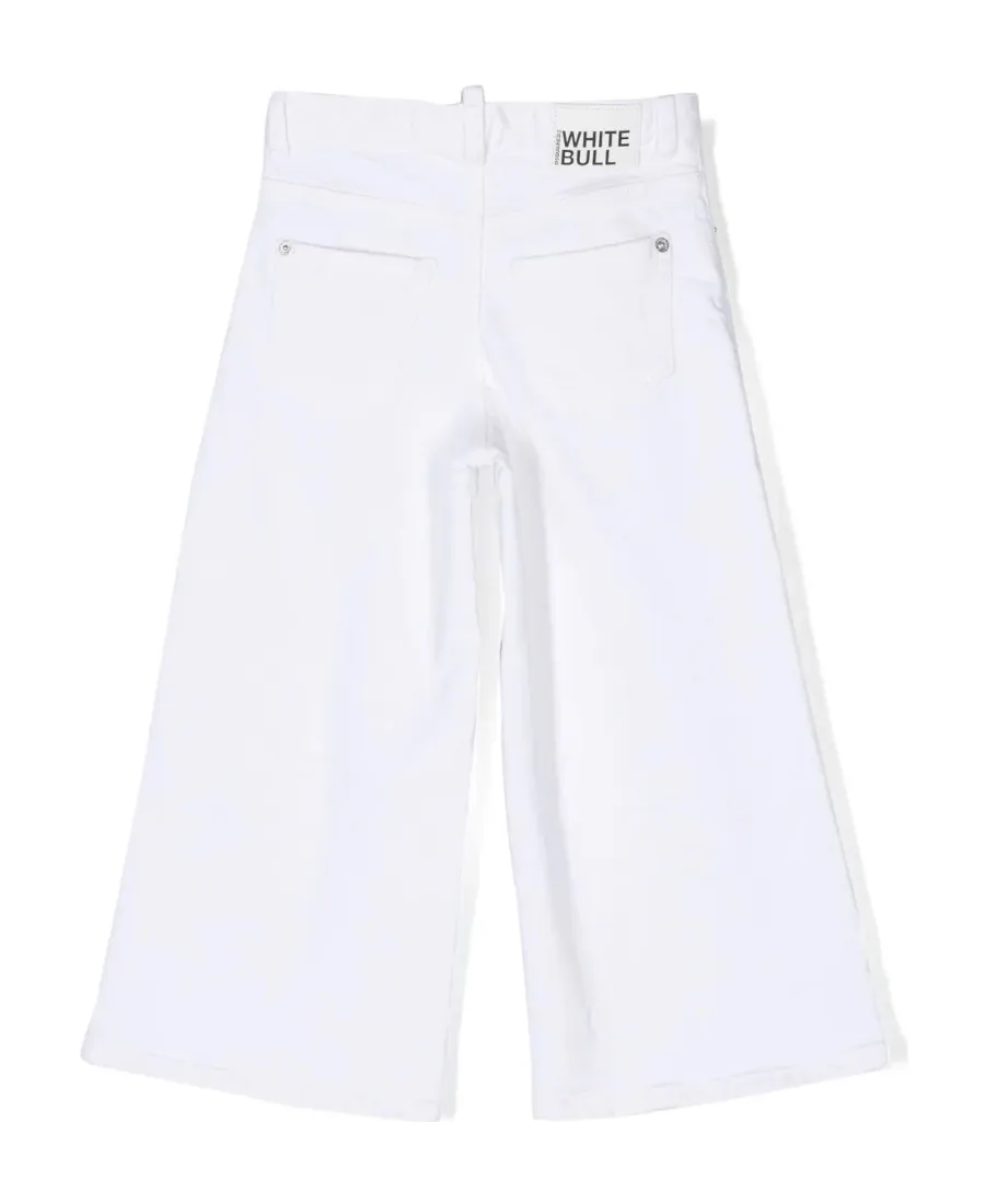 Dsquared2 Kids Wide-Leg Stretched Trousers