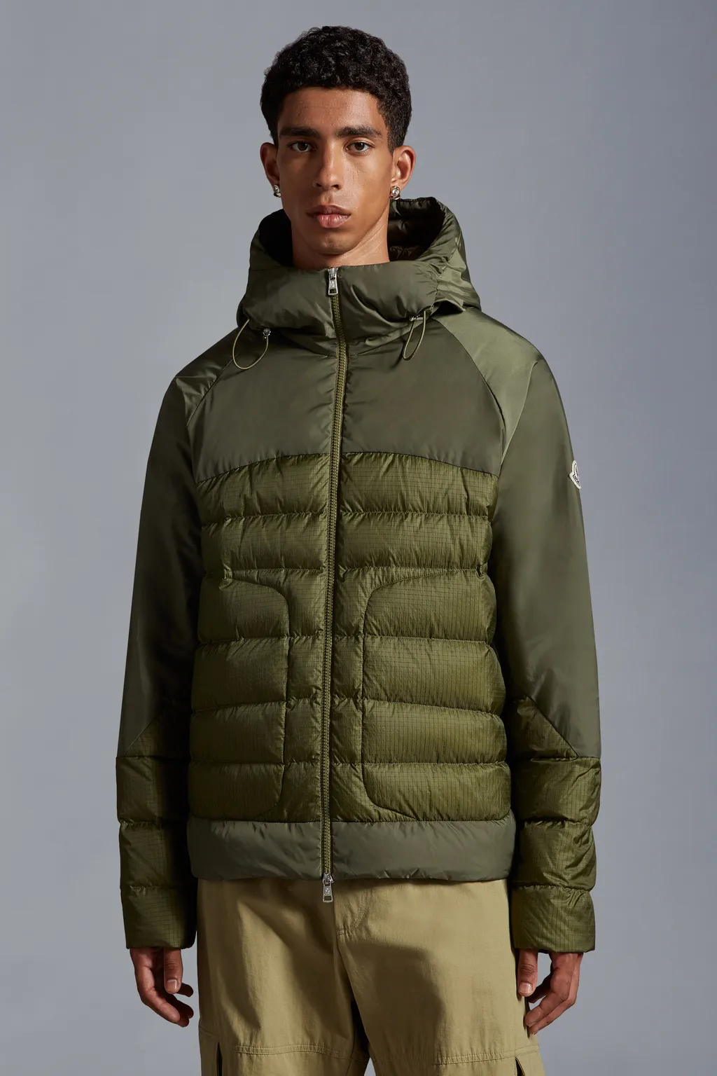 Moncler Panelled Zip-Up Puffer Jacket