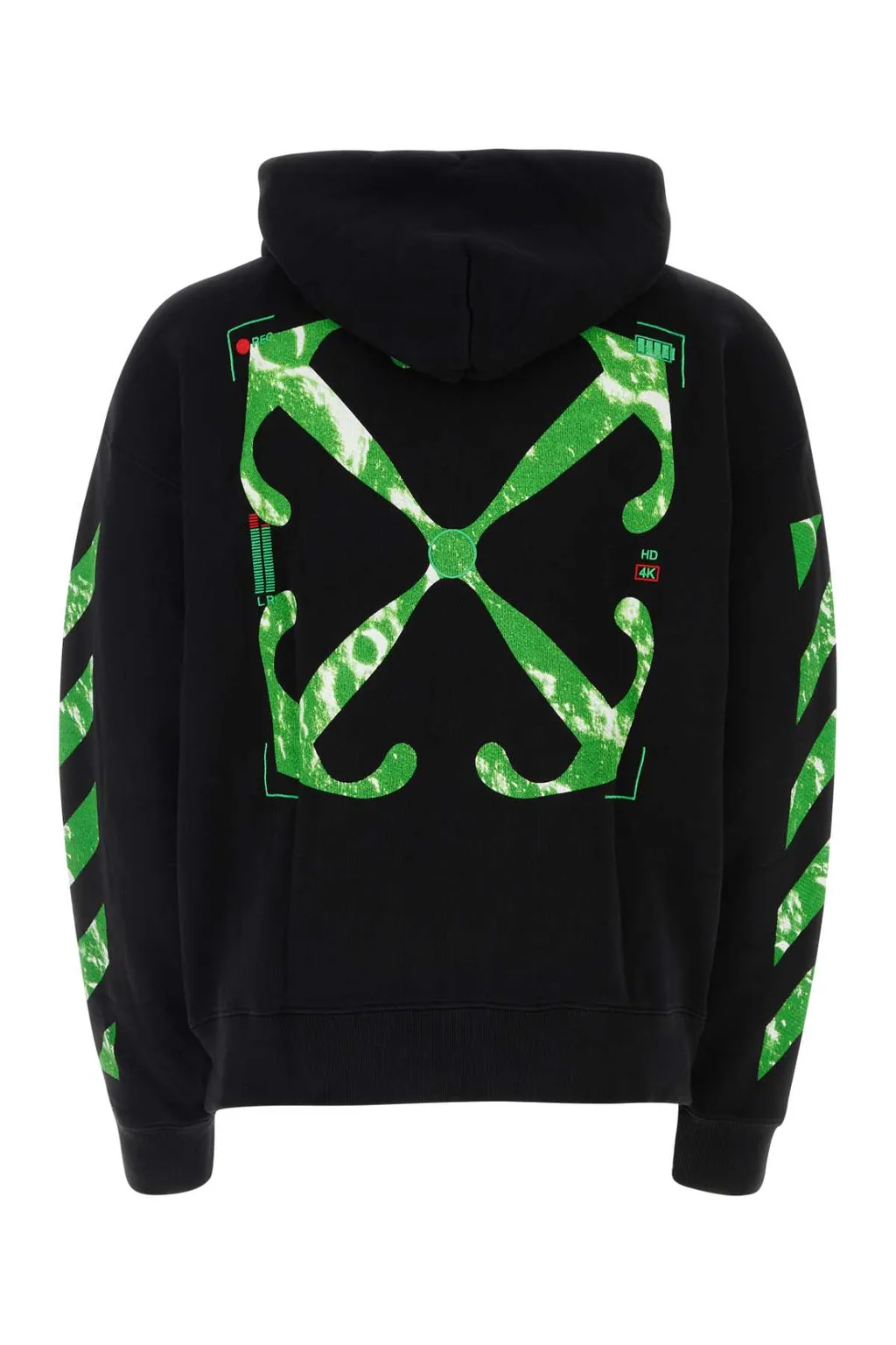 Arrows-Print Zip-Up Cotton Hoodie