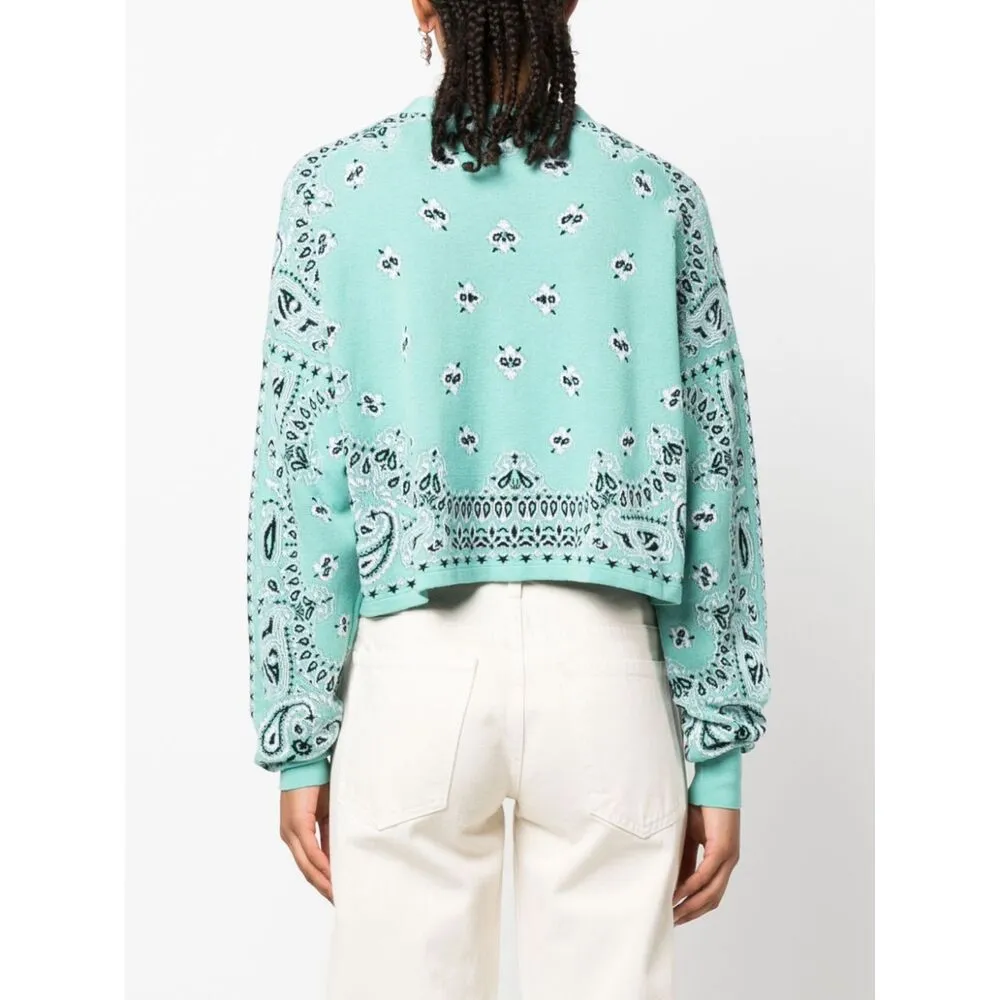 Amiri Logo Embroidered V-Neck Cropped Cardigan