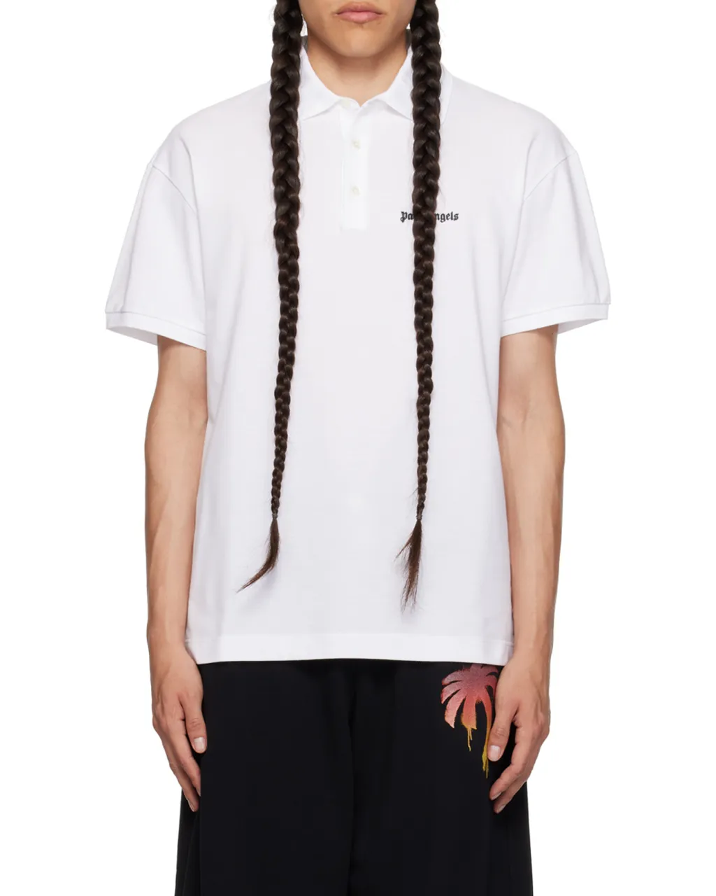 Palm Angels Logo Embroidered Polo Shirt
