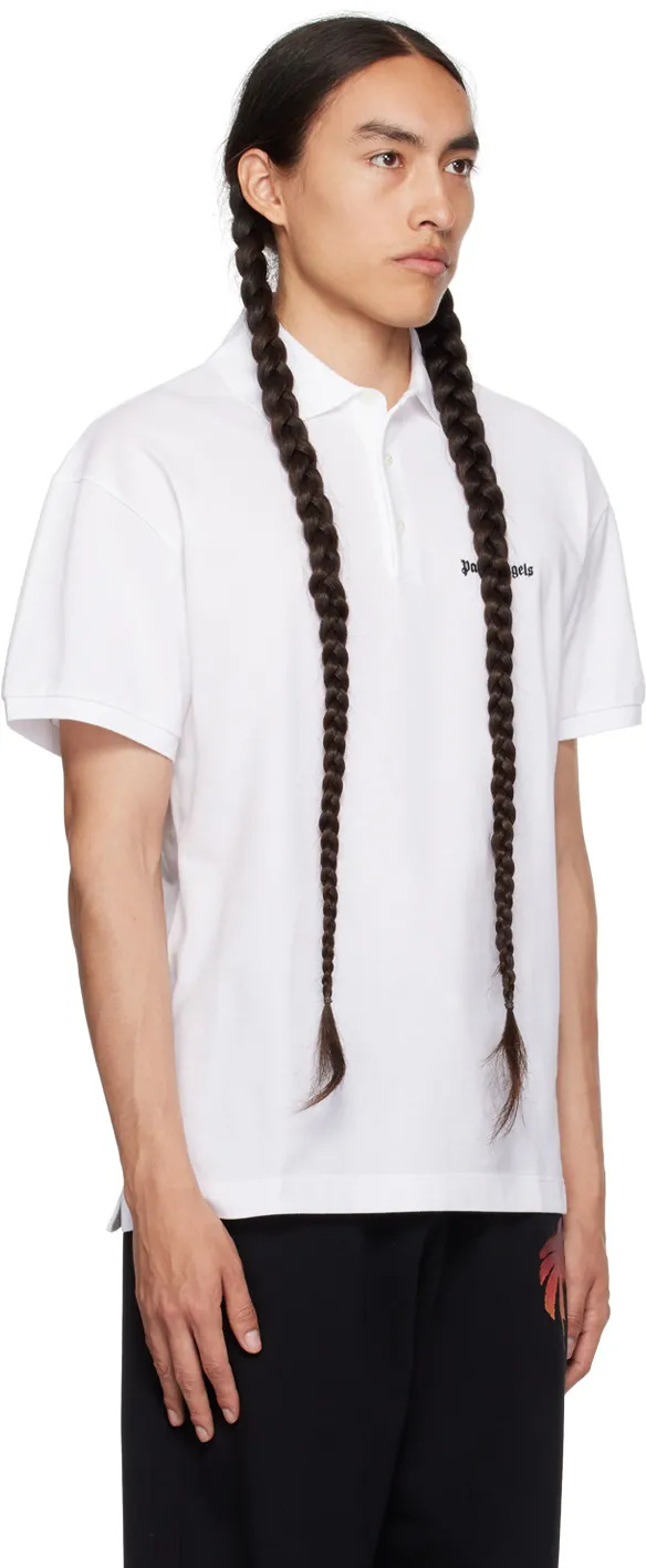 Palm Angels Logo Embroidered Polo Shirt