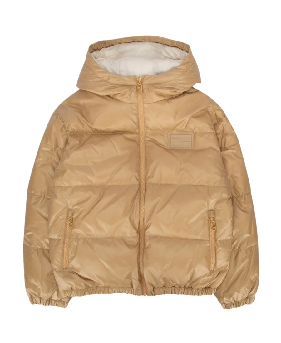 Fendi Kids Logo Patch Down Jacket