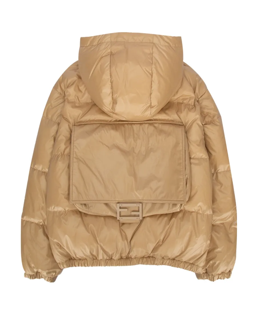 Fendi Kids Logo Patch Down Jacket